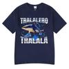 Tralalero Tralala Funny Humor Shark Meme T-shirt Men Women Clothes Fashion Gothic Vintage T-shirts Casual Oversized T Shirt Tops