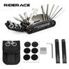 Bicycle Tool Set 16 In 1 Mountain Bike Tire Repair Kit Puncture Patches Hex Spoke Wrench Screwdriver Cycle Multifunction Tools