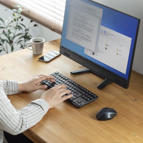 SANWA SUPPLY Wireless Quiet Keyboard (2.4GHz Wireless/No Numeric Keypad) SKB-WL38BK