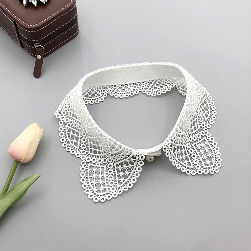 Embroidered False Collar Elegant Shirt Single Collar Versatile Detachable Fake Collars Sweater Dress Neckline Cat Ear Collar Tip