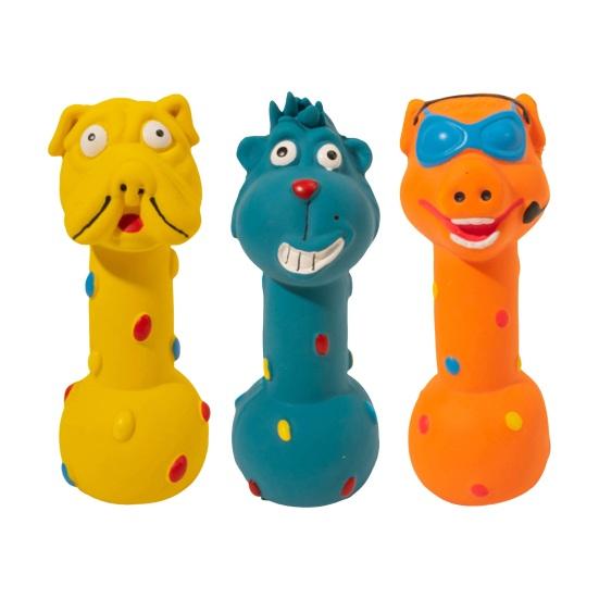 Собака Латексная Жевательная Игрушка Прочная Устойчивая к Укусам Гантель Жевательная Игрушка Очистка Здоровье Полости Рта Предотвратить