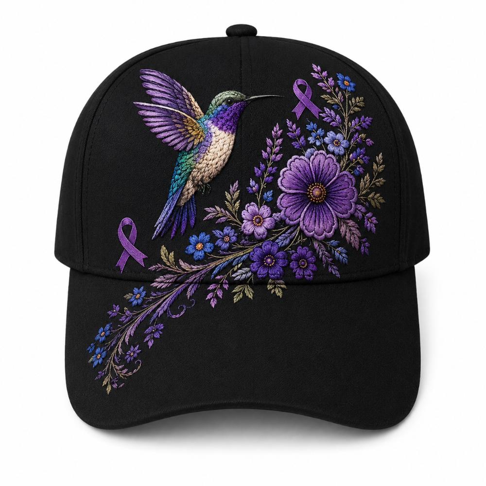 Forget-me-not Floral Print Bird Garden Morning Hat Hummingbird Print Sun Hat For Women