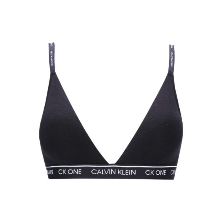 Calvin Klein Бюстгальтер с треугольными чашками и сплошным логотипом Женское нижнее белье Черный QF5730-001