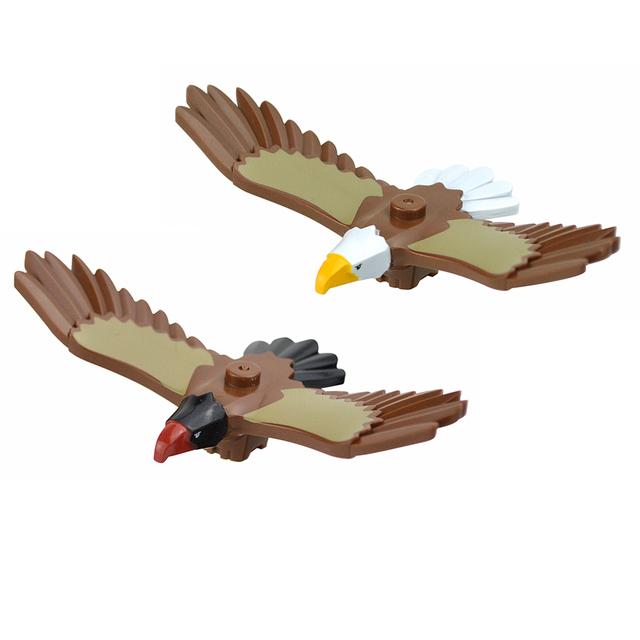 MOC Город Животные Строительные Блоки Фигурки Коза Овца Орел Сова Панда Попугай Чайка Пингвин Зоопарк Рам Аксессуары Кирпичики Игрушка Подарок