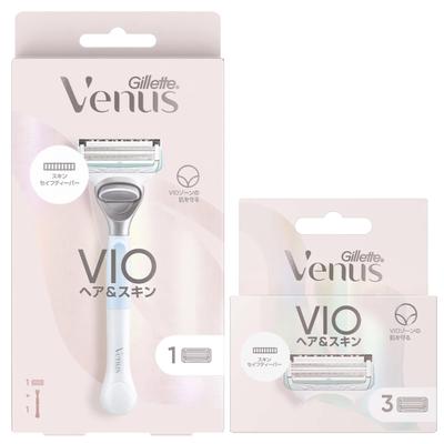 Бритва Gillette Venus VIO Hair Skin 1 запасная 3 запасных лезвия 4 запасных [оптовая закупка] и для женщин (с лезвием) + (включает лезвия)