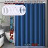 Усовершенствованная темно-синяя простая современная очень простая однотонная занавеска для душа в ванной комнате, перегородка для ванной комнаты, водонепроницаемый материал PEVA