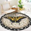 Nordic Round Living Room Sofa Tea Table Mat Home Decor Versatile Carpet Butterfly Flower Carpet