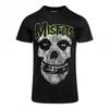 Унисекс Взрослая Винтажная Хлопковая Классическая Футболка Misfits