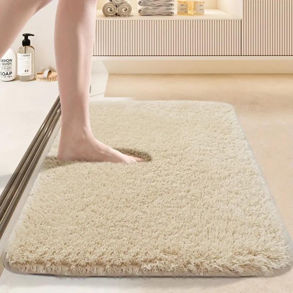 Утолщенный коврик для ванной комнаты из кашемира, нескользящие ковры для ванной, коврик для пола в ванной, коврик для двери в душевую, пена с эффектом памяти, 3D-подкладка