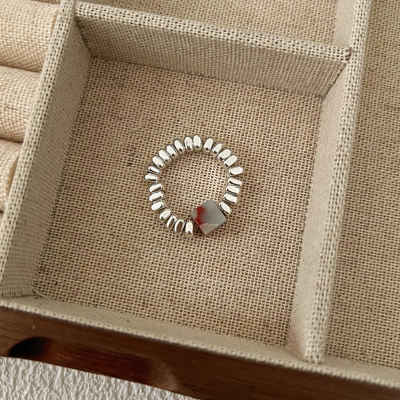 Кольцо с жемчугом, эластичное, женское, литературное, для ношения в несколько рядов, на указательный палец, высококачественное, ручной работы, ювелирное изделие