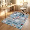 Happy Colors Theme Soft Crystal Velvet Rug Custom Name & Text Print Non Slip Floor Rug for Bedroom Living Room