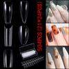 504Pcs Transparent Stiletto Fake Nail Tips Acrylic Ballerina Nail Tips Long Shape Half Cover Coffin Professional False Art Nail
