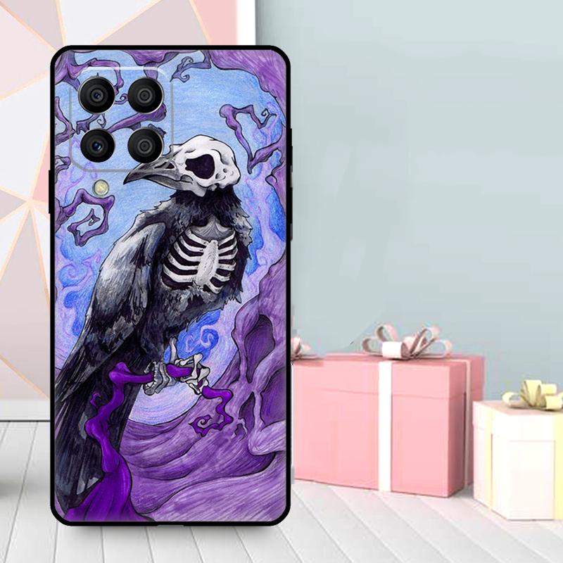 Чехол-череп с вороном для Samsung Galaxy M56 M52 M32 M53 M16 M11 M21 M31 M35 M12 M13 M14 M15 M36 M55 M34 M54