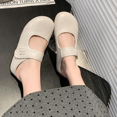 Мэри Джейн сумка голова полушлепанцы женские верхняя одежда весна и лето новый внутренний подъем плоская подошва липучка шлепки