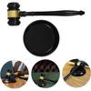 Auction Hammer Wooden Tool for Carpenters - Reusable Black Plaster Burning Piston Judge Hammer, 1 Set