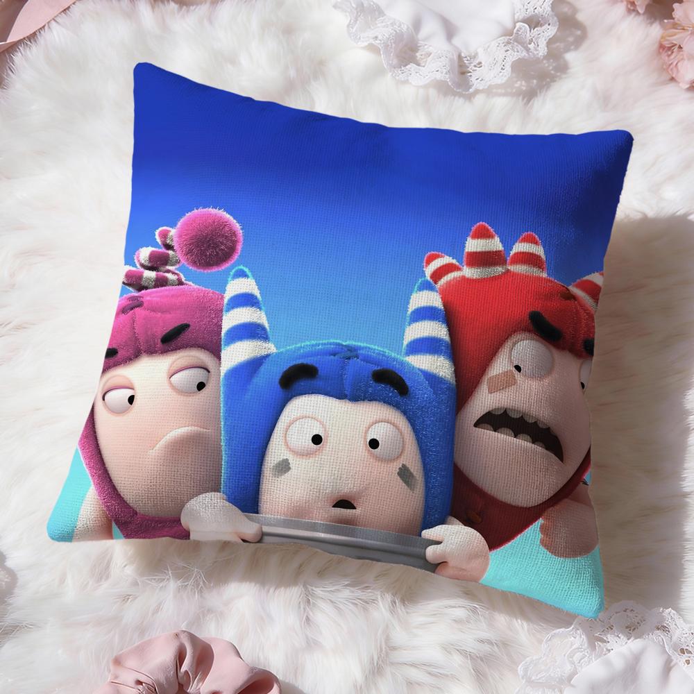 Милая Мультяшная Наволочка O-Oddbods Премиум Комфорт Двусторонняя Наволочка - Дизайн Два в Одном для Любой Комнаты и Салона Автомобиля