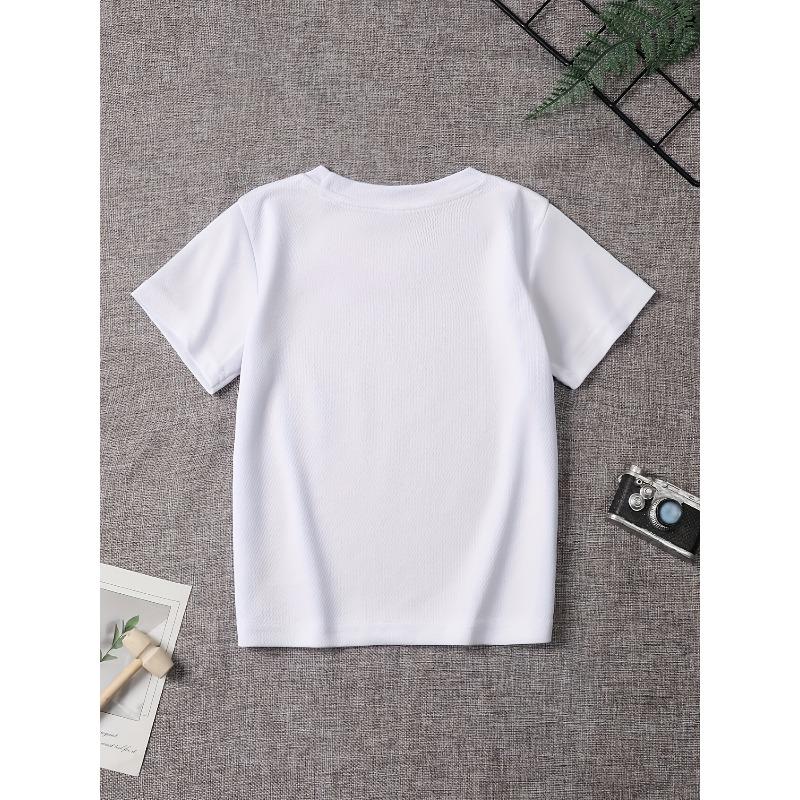 European sizesCute Soft Polyester Graphic T-Shirt - Youngsters' "I'm Not Spoiled" | Casual Round Neck Short Sleeve Tee for Boys,