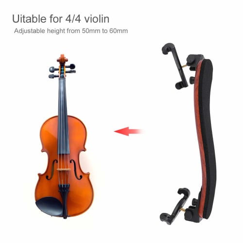 VGEBY Shoulder Rest for 4/4 Violin, Easy To Use, Adjustable Height, Fiddle Violin Shoulder Rest, Adjustable String Instrument Accessories