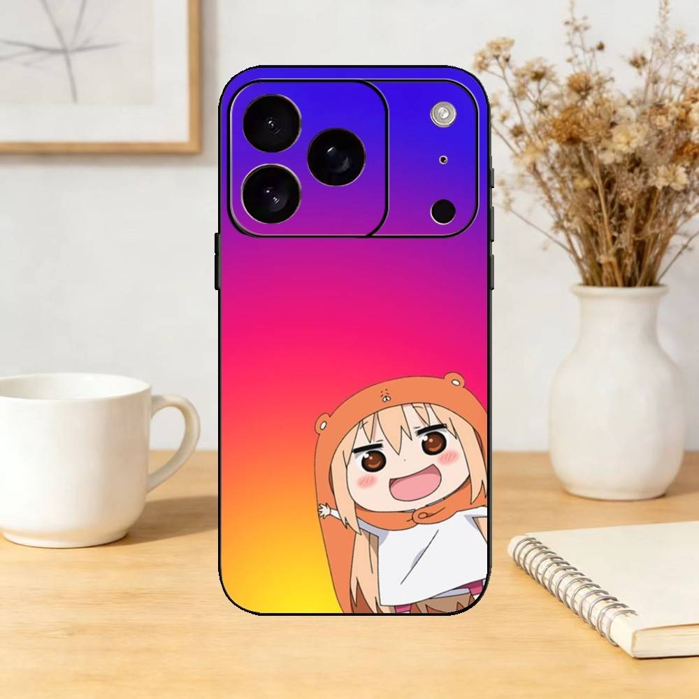 Мимуто!Чехол для телефона Umaru-Chan Силиконовый черный Мягкий Для IPhone 17,16,15,14,13,12,11,SE,Plus Pro Max