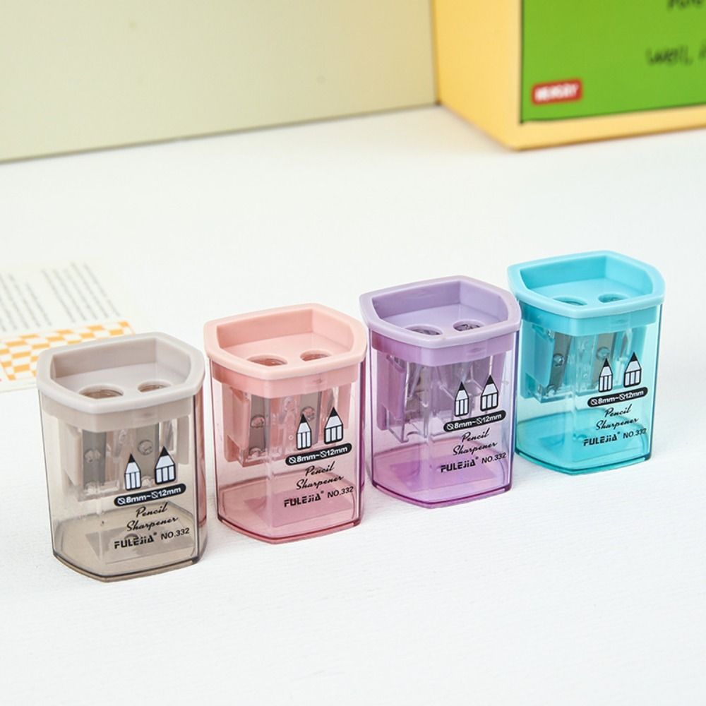 Cutting Machine Double Hole Pencil Sharpener Sacapuntas Simple Pencil Cutter Stationery Supplies