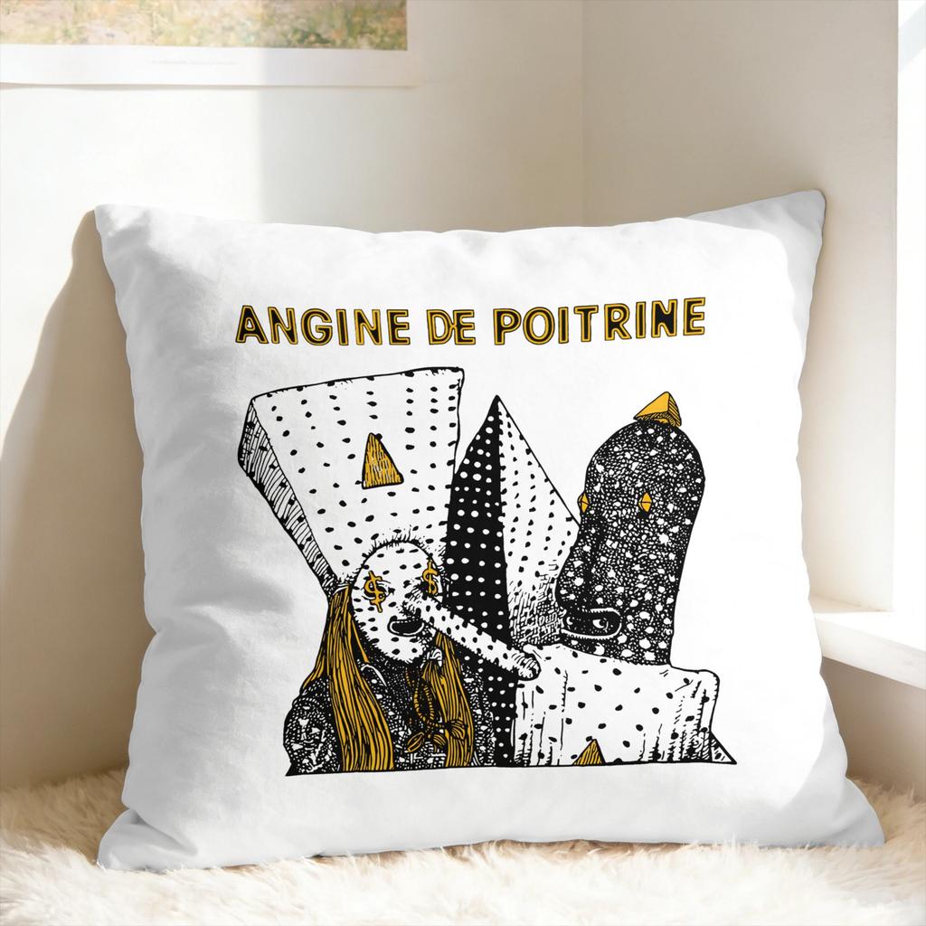 Angine De Poitrine ROCK Группа Наволочка Квадратная Наволочка Смешная Наволочка Для Гостиной Дивана