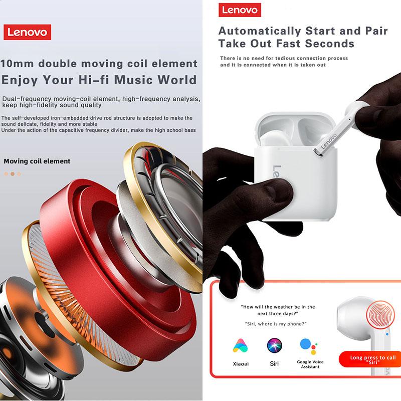 Bluetooth 5.0 наушники Lenovo LP2 TWS