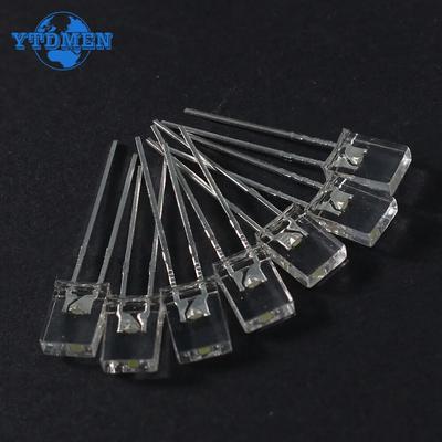 100 шт., прозрачный квадратный светодиодный диод, 2*5*7 мм, белый, красный, желтый, синий, зеленый, светодиодные фонари, комплект диодов, электронный компонент