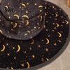 Lighted Witch Hat Decor Hanging Halloween Decor, LED Glowing Wizard with Star Lights for Porch Tassel Garland, Indoor Outdoor Ceiling Spooky