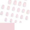 24 шт. Простые нюдовые накладные ногти классический французский маникюр с белым краем короткие европейские квадратные ногти
