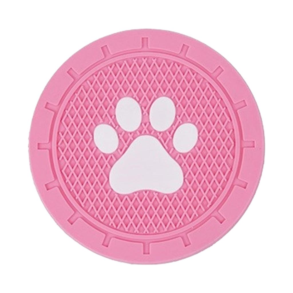 Подставка для стакана с водой в автомобиль, коврик с рисунком кошачьей лапки, вшитый нескользящий коврик, универсальный автомобильный держатель для бутылок, подставка под стакан 2,75 дюйма