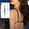 1 Sheet Waterproof Temporary Tattoo Moon Pattern Adhesive Tattoo Easy To Apply Plant-Based Ingredients Long-Lasting Fake Tattoos Body Art