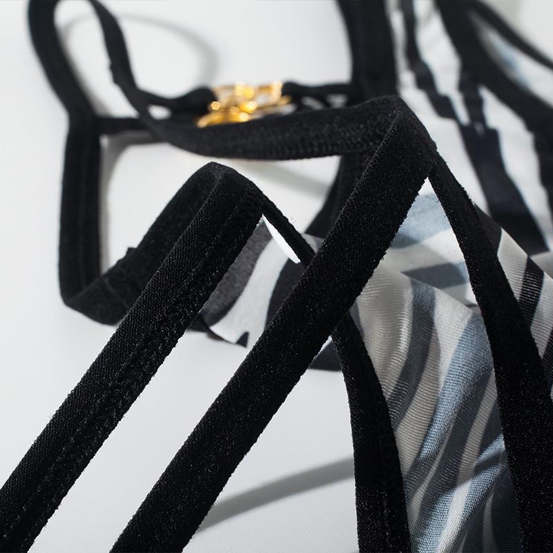 Letrist Women's Sexy Cotton Panties Seamless Metal Buckle Sexy Thin Strap Hollow Hip Lift Temptation Big Size Briefs