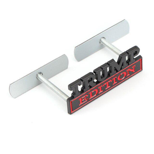 Наклейка на автомобиль металлическая Trump Edition Badge Emblem передняя решетка капота для всех моделей