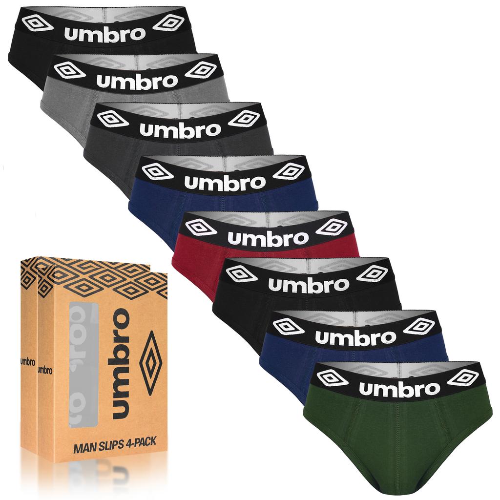 Трусы Umbro для мужчин, хлопок, набор, Bm206, 8 штук