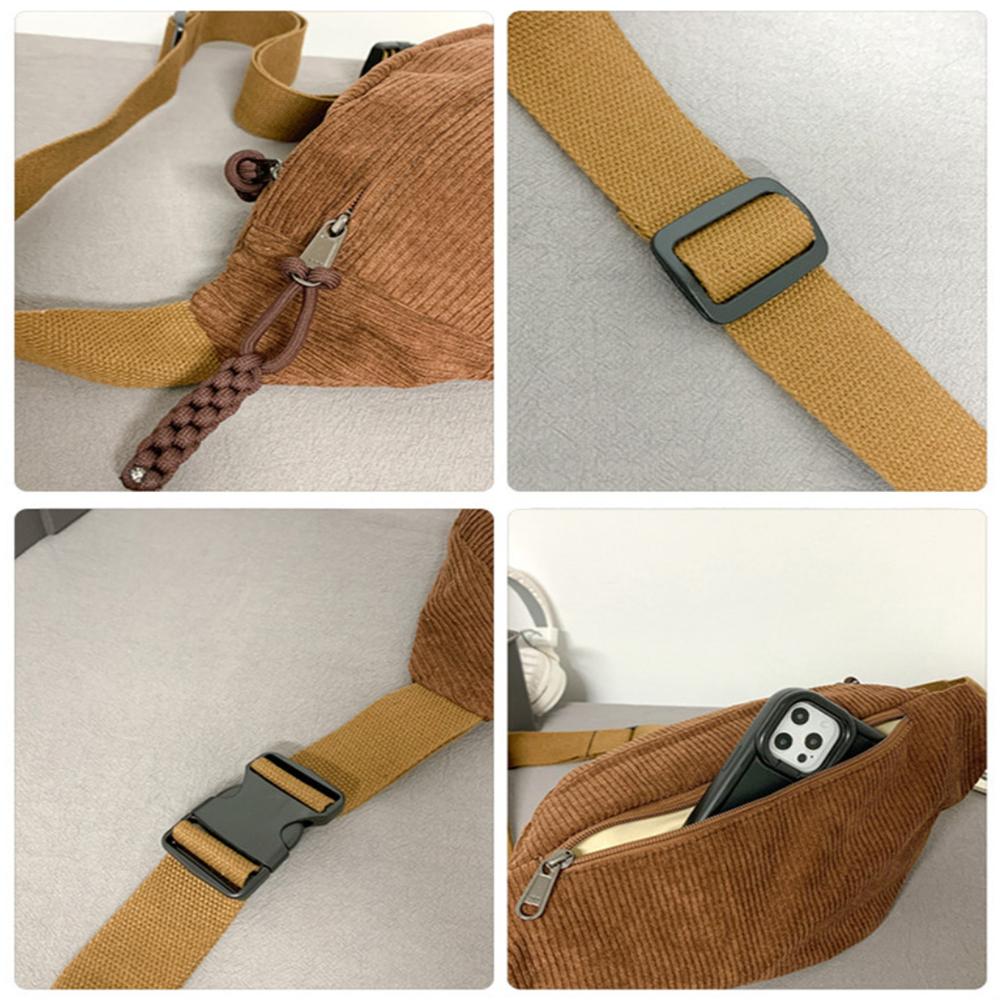 Women Waist Pack Street-Style Chest Bag Shoulder Crossbody Bags Unisex Casual Waist Belt