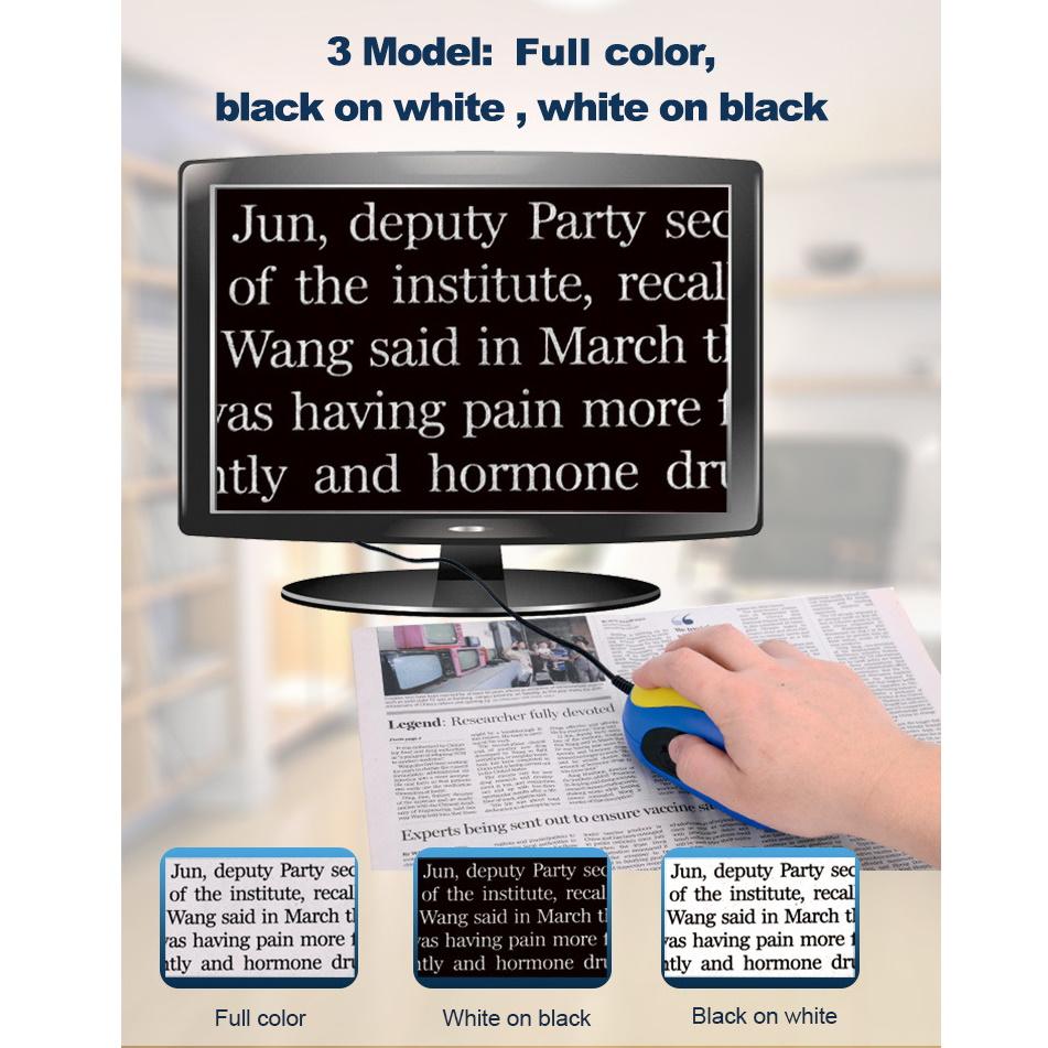 Проводная электронная мышь, видеолупа, средства для чтения для слабовидящих, ТВ/AV-выход, лупа для чтения в форме мыши, 70X, 20 дюймов, displayAA