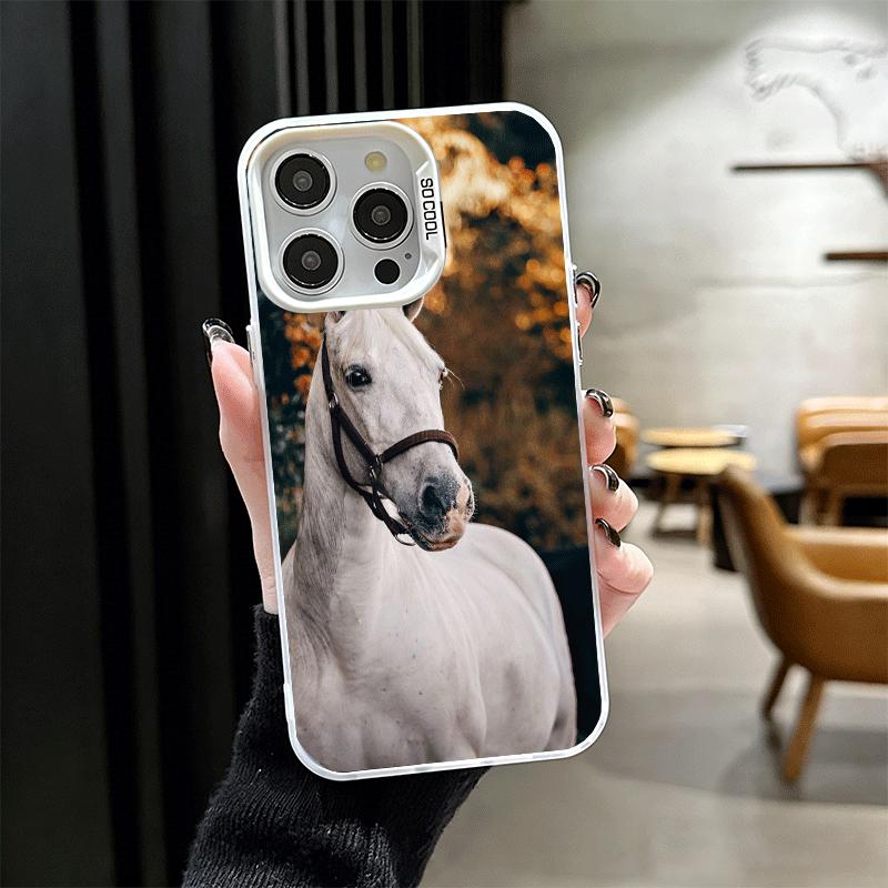 Ферганская Лошадь Животное Ударопрочный Чехол для Телефона для iPhone 17 Air 16 16E 15 Pro Max 14 Plus 13 Mini 12 Задняя Крышка Противоударный Fundas