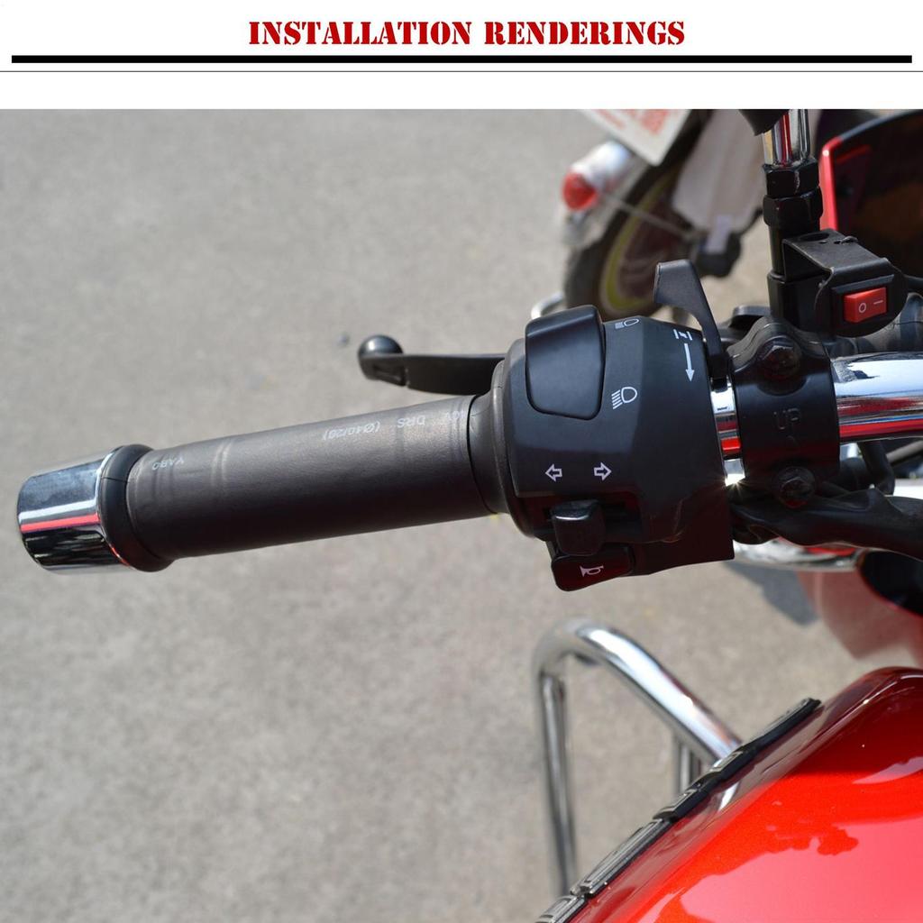 ATV Heated Grips 12v Fast Heating 2 Settings Motorcycle Hand Grip Heater For Dirt Bike Scooter Winter Cold Weather Driving