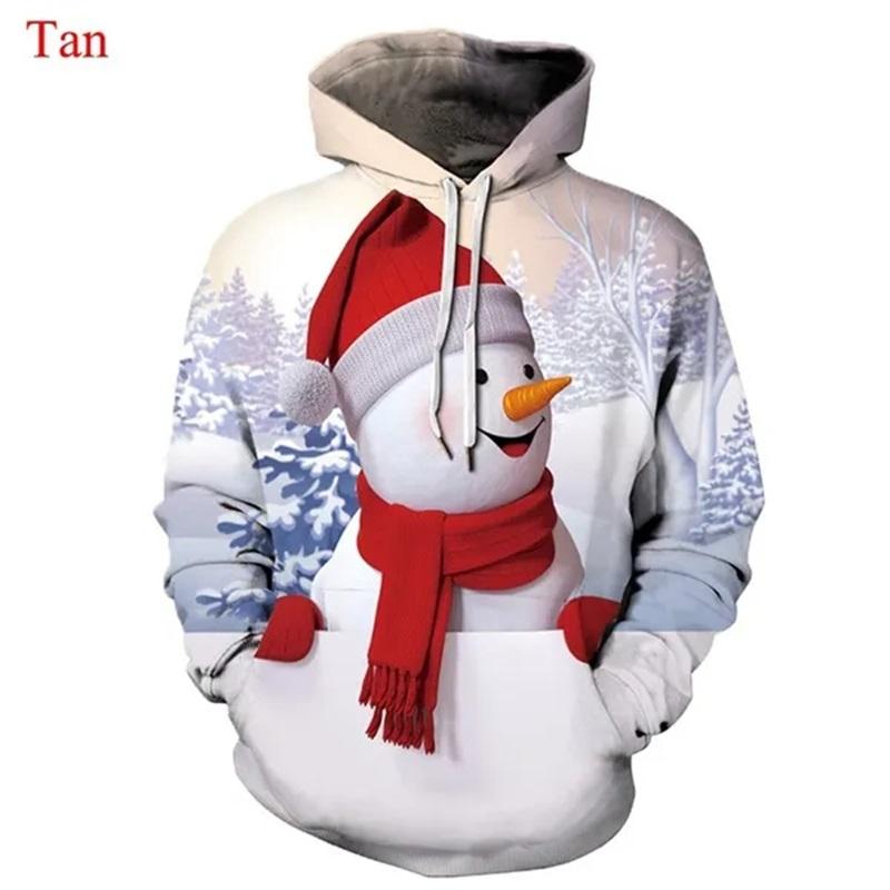 Christmas Hoodies Men 3D Printing Casual Oversized Pullover Sweatshirt Cute Animal Cat Graphic Hoodie Funny Christmas Clothes