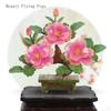 23X10X21CM Китайский креативный натуральный нефритовый пион цветок бонсай украшение для дома гостиная нефрит резьба по дереву ремесла