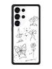 Чехол для телефона в стиле WildFlower с милым мультяшным цветочным принтом для Samsung Galaxy S23 S24 S25 Ultra Черная рамка Ударопрочный Защитный