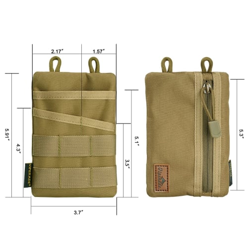 VIPERADE VE3 Pocket Organizer for Men, Nylon EDC Organizer with 4 Tool Storage EDC Pouches for Flashlights, Pocket Knives, Tactical Pens, and Notebook