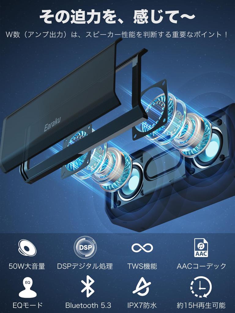 Качество звука Evolution 50 Вт Выходной динамик iitrust IPX7 Водонепроницаемый Bluetooth Беспроводной Портативный Зарядный Карта Совместимый Кодек Глубокий Бас Громкий Громкость