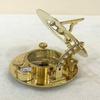 Maritime Brass Sundial Compass for Traveling Trekking Camping Pocket Compass Push Button Pocket Sundial Marine Nautical Compass.