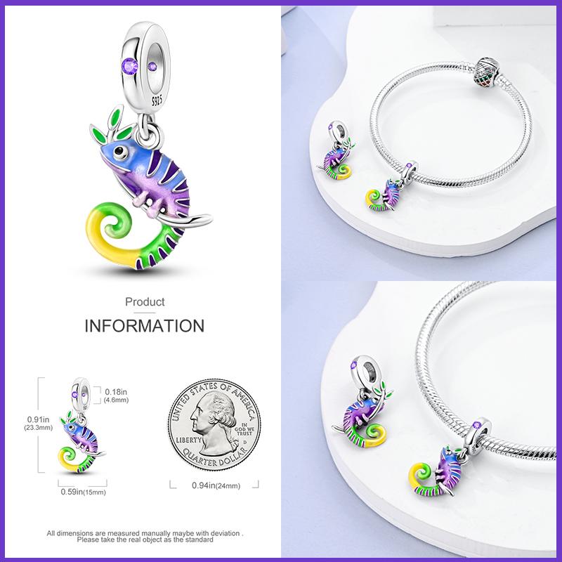 100% 925 Silver Fantasy Flying Dragon Mysterious Butterfly Charms Pendants Fit Qikaola Original Bracelets DIY Jewelry