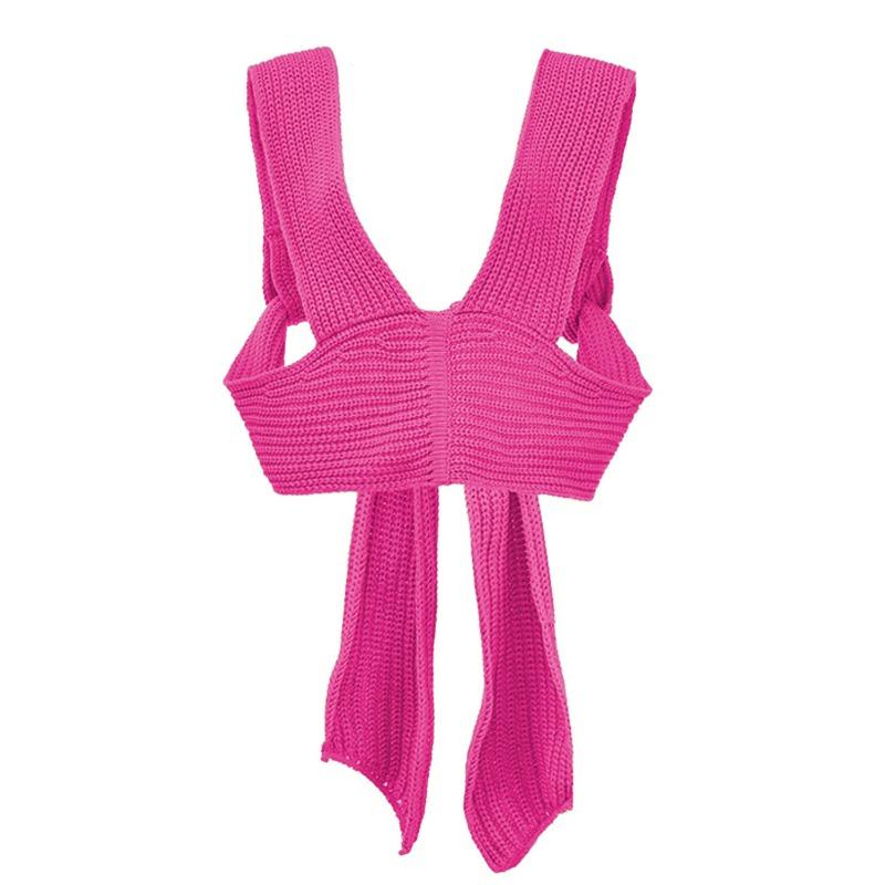 Женский новый сексуальный крест толстый вязаный топ тонкий сексуальный темпераментный низ шерстяной вязаный жилет