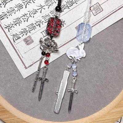 НОВИНКА 1 шт. Многофункциональный брелок для телефона, Шнурок-кролик с бусинами для брелка и украшения сумки, Модный подвеска-цепочка для книжки с картами