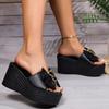 2024 Hot Seller Summer Fashion New Designer Thick Sole Non-Slip Sandal Outdoor Casual Solid Color Open Toe Beach Flip Flops Uxst
