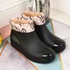 2024 Модные женские резиновые сапоги Короткие нескользящие утолщенные водные сапоги Теплые бахилы Удобные износостойкие сапоги