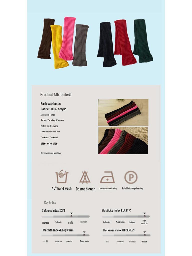 Очень длинные толстые вязаные красные шерстяные гетры 70 см для Нового года и Рождества